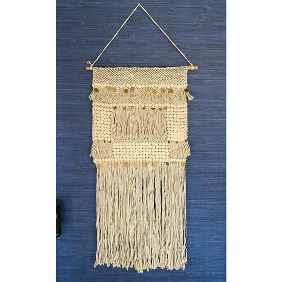 Karma Living Boho Macrame Bubble Fabric Art Wall Hanging Wall Decor - Picture 1 of 8